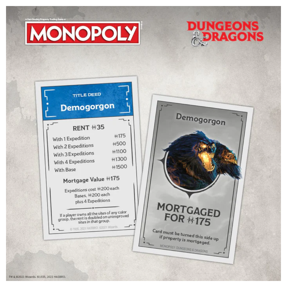 Hasbro Gaming Monopoly Dungeons & Dragons