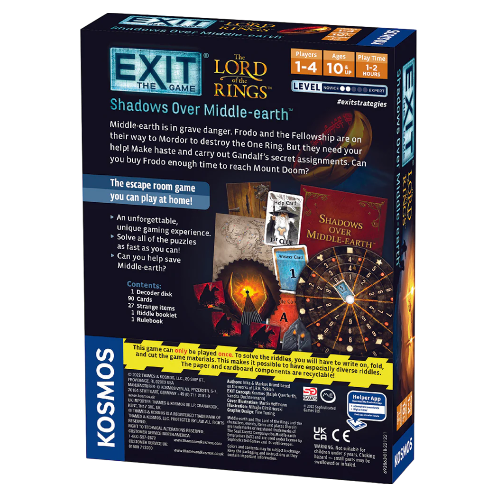 THAMES & KOSMOS Exit The Game Shadows Over Middle-earth