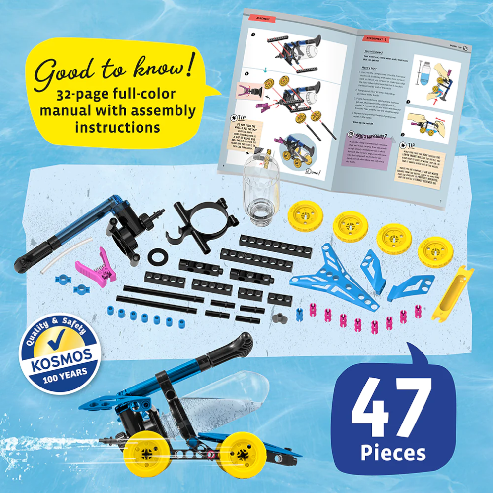 THAMES & KOSMOS Water Power Rocket-Propelled Cars, Boats and More