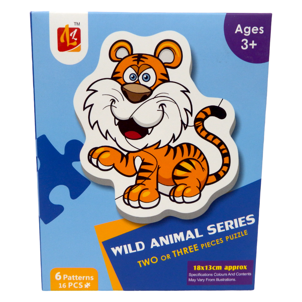 Puzzle Wild Animal Series Two or Three Pieces Puzzle 6 Patterns 16 pcs