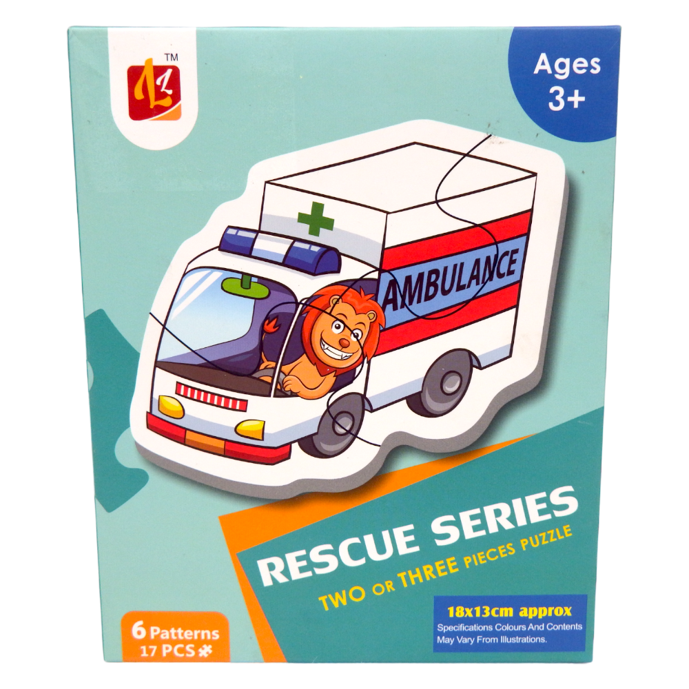 Puzzle Rescue Series Two or Three Pieces Puzzle 6 Patterns 17 pcs
