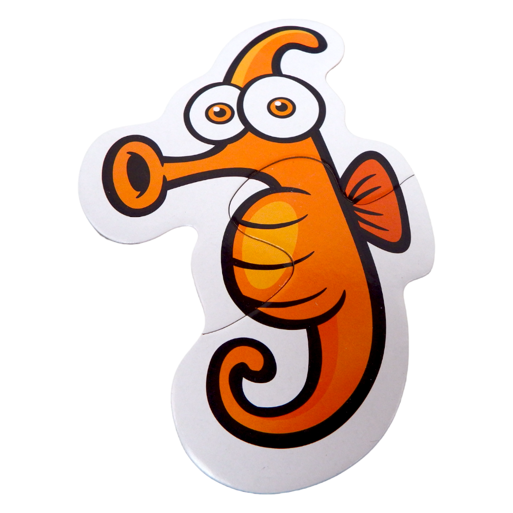 Puzzle Marine Animal Two or Three Pieces Puzzle 6 Patterns 16 pcs