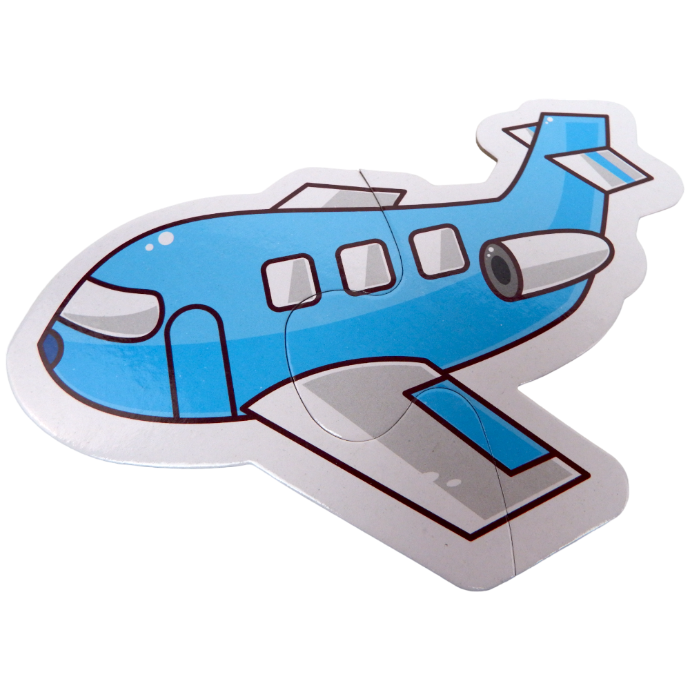 Puzzle Airplane Two or Three Pieces Puzzle 6 Patterns 13 pcs