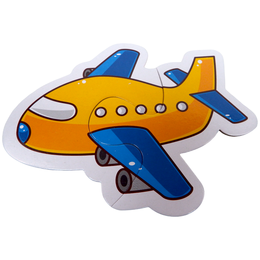 Puzzle Airplane Two or Three Pieces Puzzle 6 Patterns 13 pcs
