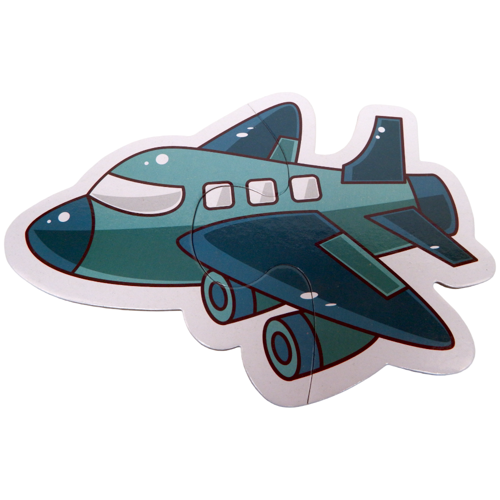 Puzzle Airplane Two or Three Pieces Puzzle 6 Patterns 13 pcs