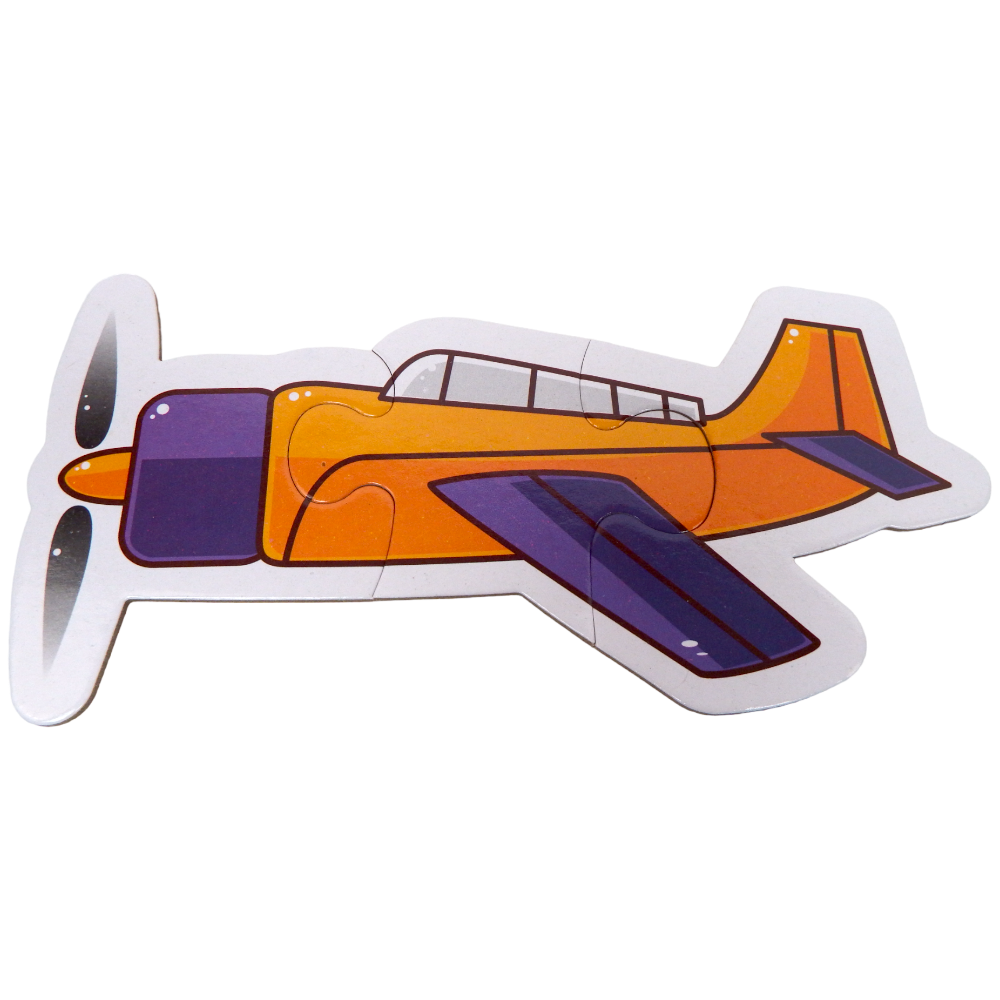 Puzzle Airplane Two or Three Pieces Puzzle 6 Patterns 13 pcs