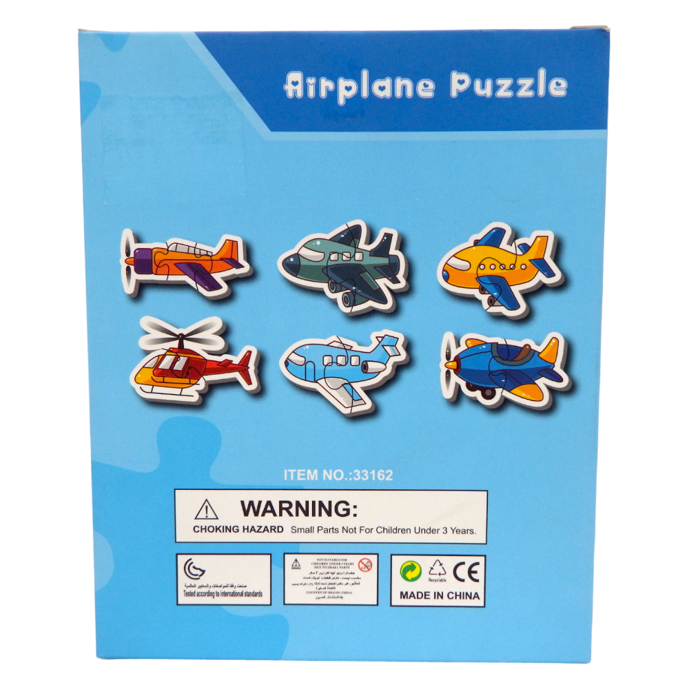 Puzzle Airplane Two or Three Pieces Puzzle 6 Patterns 13 pcs