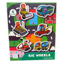 Puzzle Big Wheels Two or Three Pieces Puzzle 6 Patterns 14 pcs