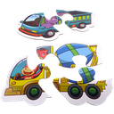 Puzzle Big Wheels Two or Three Pieces Puzzle 6 Patterns 14 pcs