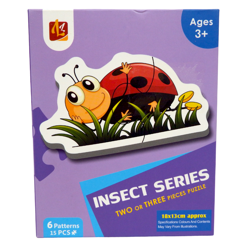 Puzzle Insect Series Two or Three Pieces Puzzle 6 Patterns 15 pcs
