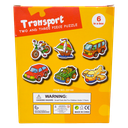 Puzzle Transport Two or Three Pieces Puzzle 6 Patterns 14 pcs