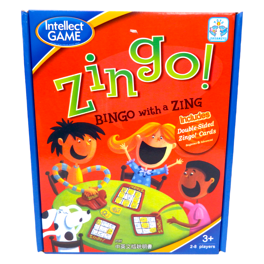 Zingo Bingo with a Zing Intellect Game