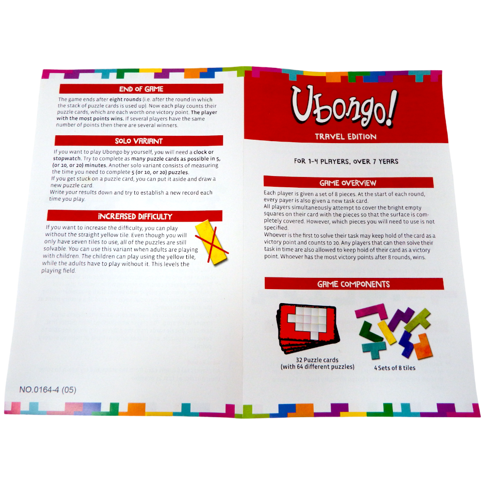 Ubongo The Classic Puzzle Game Travel Eidtion