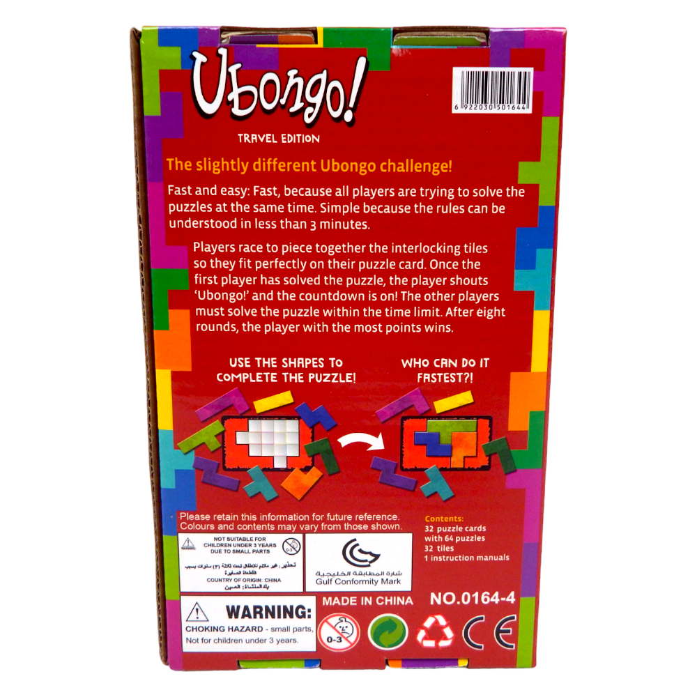 Ubongo The Classic Puzzle Game Travel Eidtion