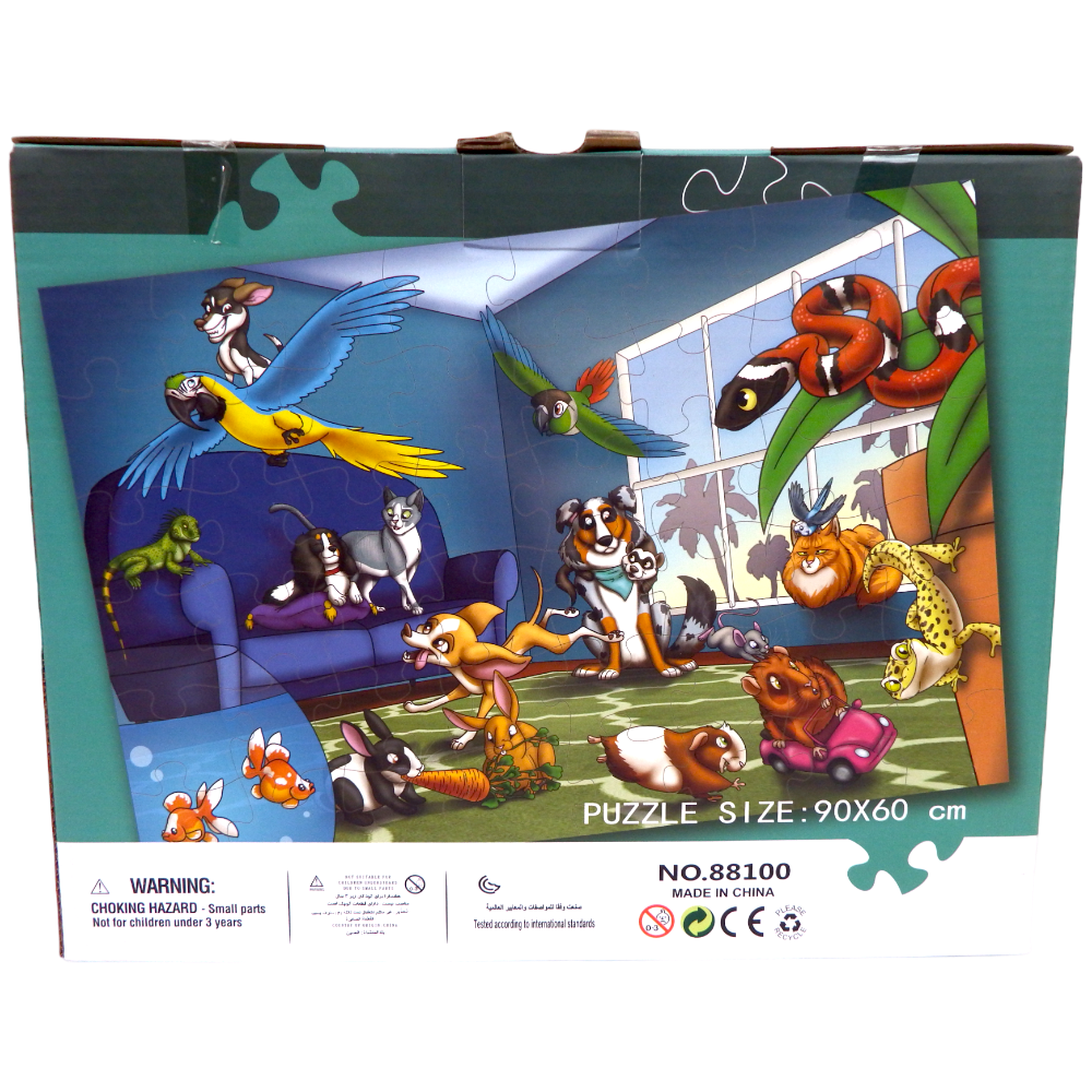Puzzle Pet Party 90x60 cm 48 Jumbo pcs Sun