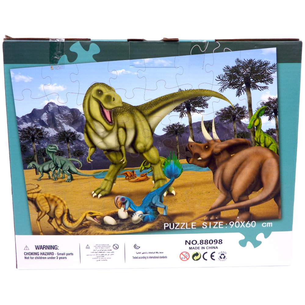 Puzzle Dinosaur 90x60 cm 48 Jumbo pcs Sun