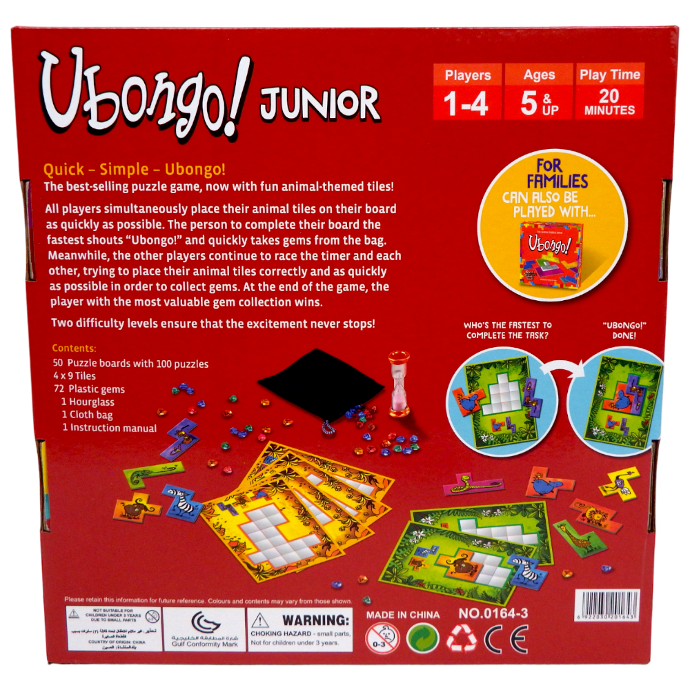Ubongo Junior The Classic Puzzle Game for Kids