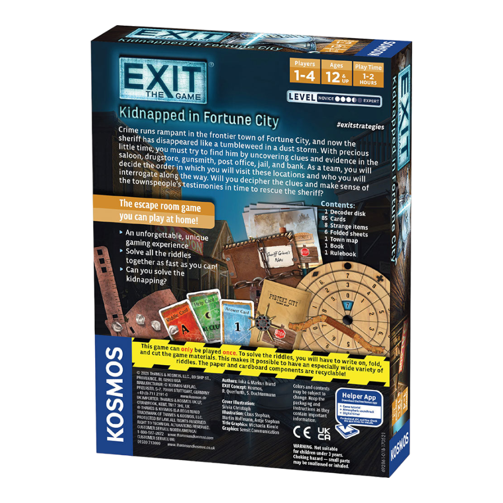 THAMES & KOSMOS Exit The Game Kidnapped in Fortune City