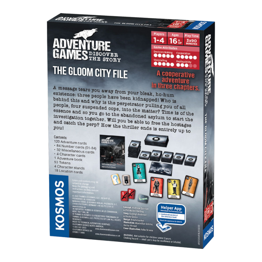 THAMES & KOSMOS Adventure Games The Gloom City File