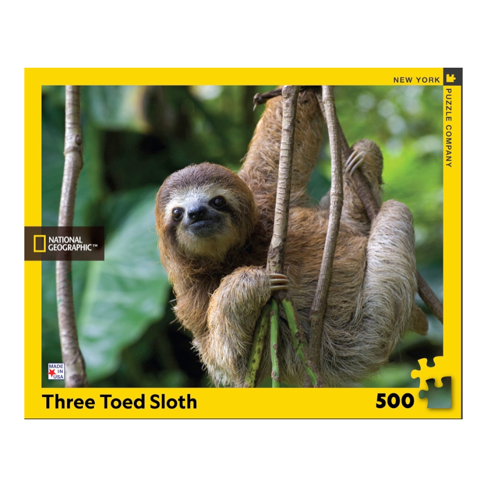 New York National Geographic Puzzle 500 Pieces Three Toed Sloth