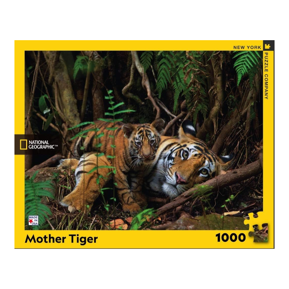 New York National Geographic Puzzle 1000 Pieces Mother Tiger and Cub