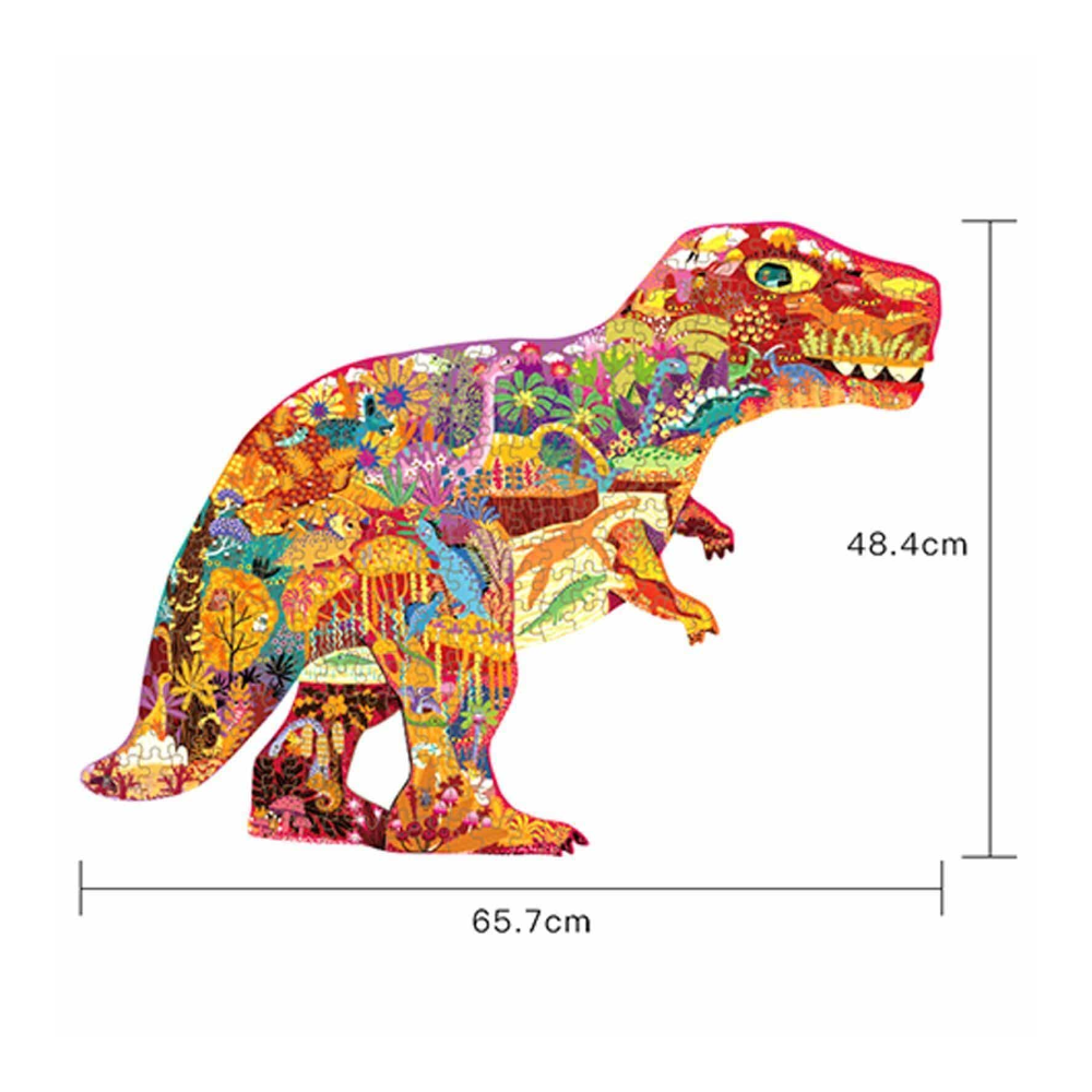 mideer Puzzle 280 Pieces Huge Animal-Shaped Dinosaur World