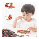 mideer Puzzle 280 Pieces Huge Animal-Shaped Dinosaur World