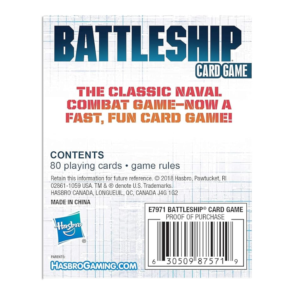 Hasbro Gaming Card Game Battleship