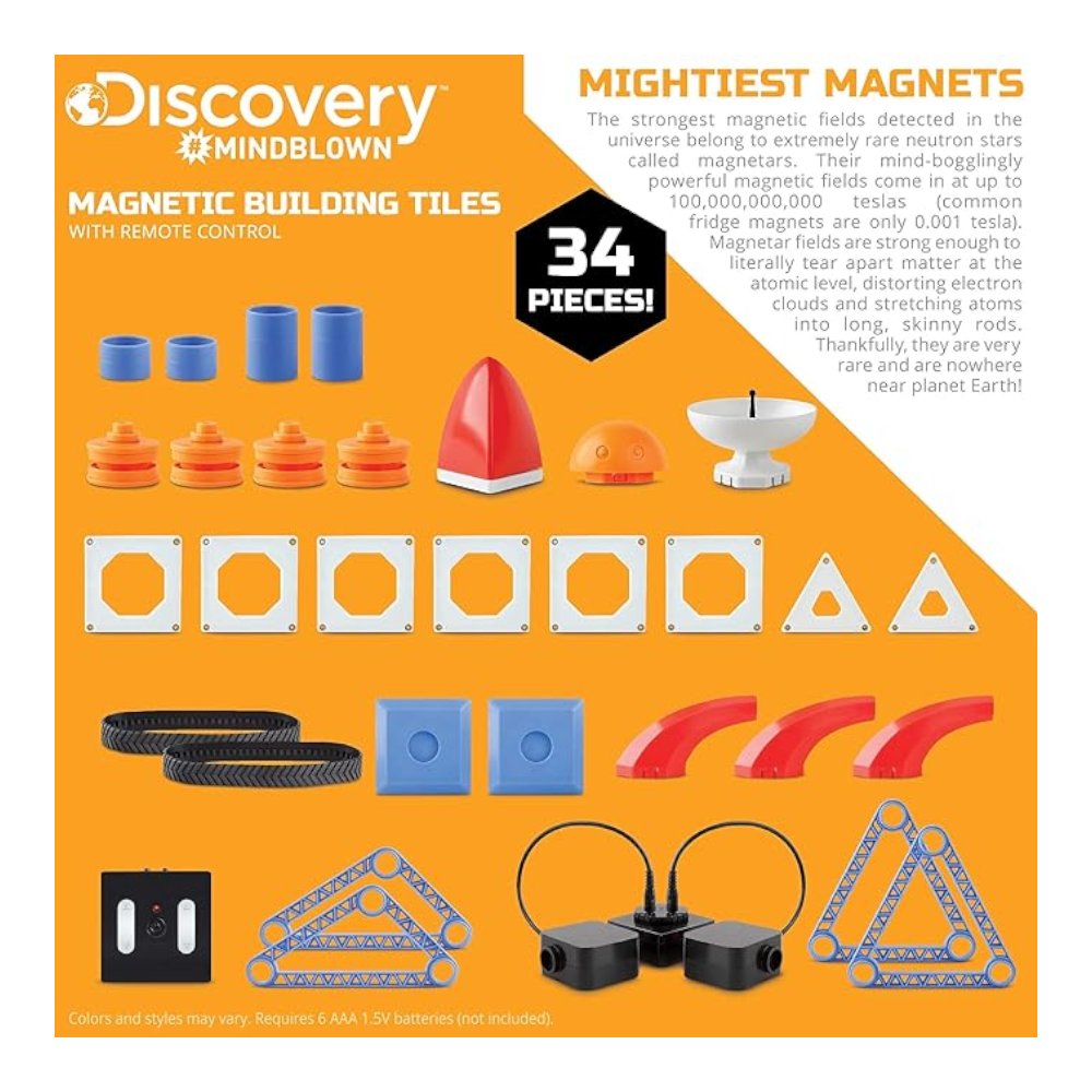 Discovery MINDBLOWN Magnetic Building Tiles with Remote Control