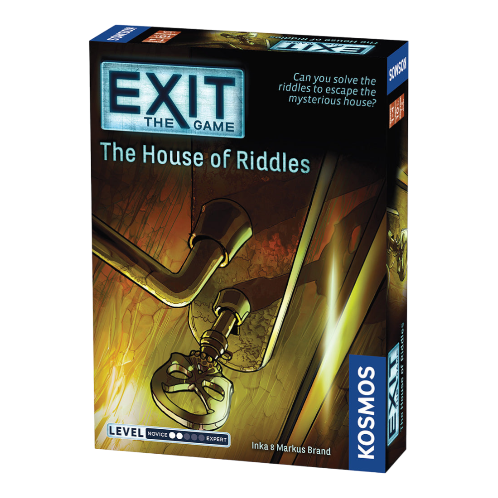 THAMES & KOSMOS Exit The Game The House of Riddles | Interactive Escape Room Experience| Cooperative | 1-4 Players | 10+ | Game for Kids and Adults