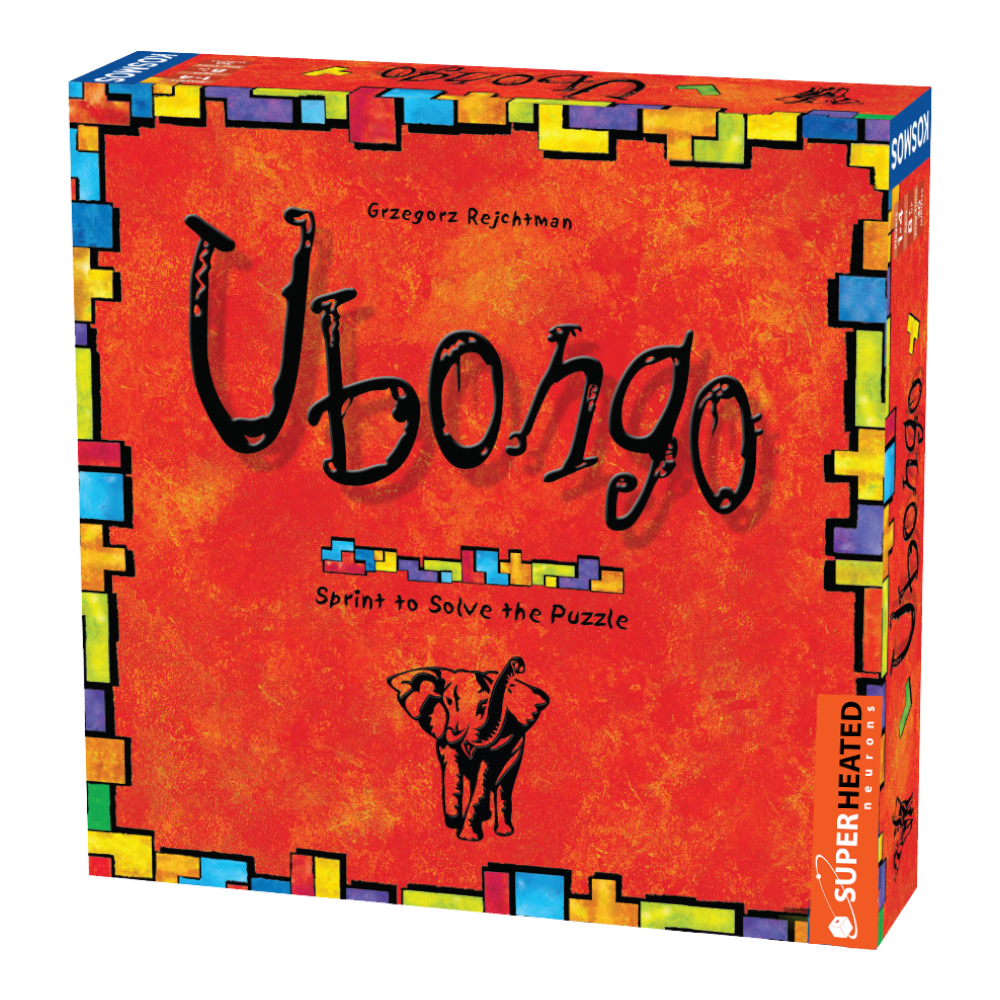 SuperHeated Neurons Ubongo Sprint to Solve The Puzzle,1-4 Players Official Version English and Arabic Language, Family Game For Ages 8+ Board - Puzzle Original Red One Size