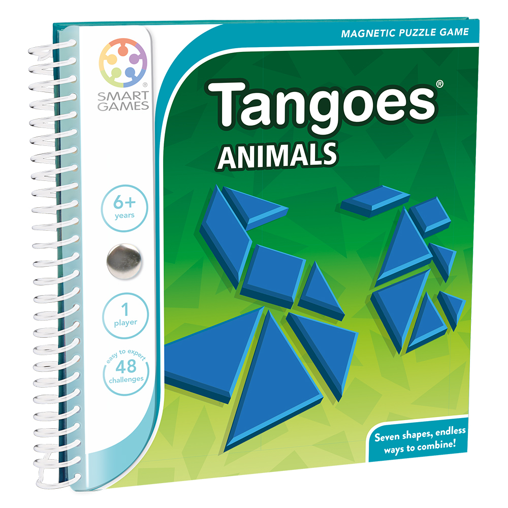 SmartGames Tangoes Animals Magnetic Travel Game with 48 Challenges for Ages 6+